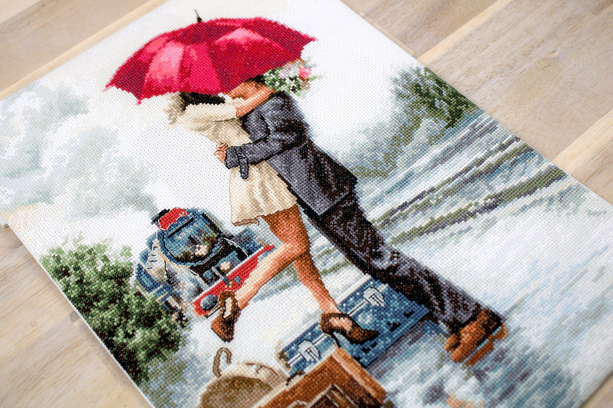 Cross Stitch Kit "Couple at the Train Station" by Luca-S B2369