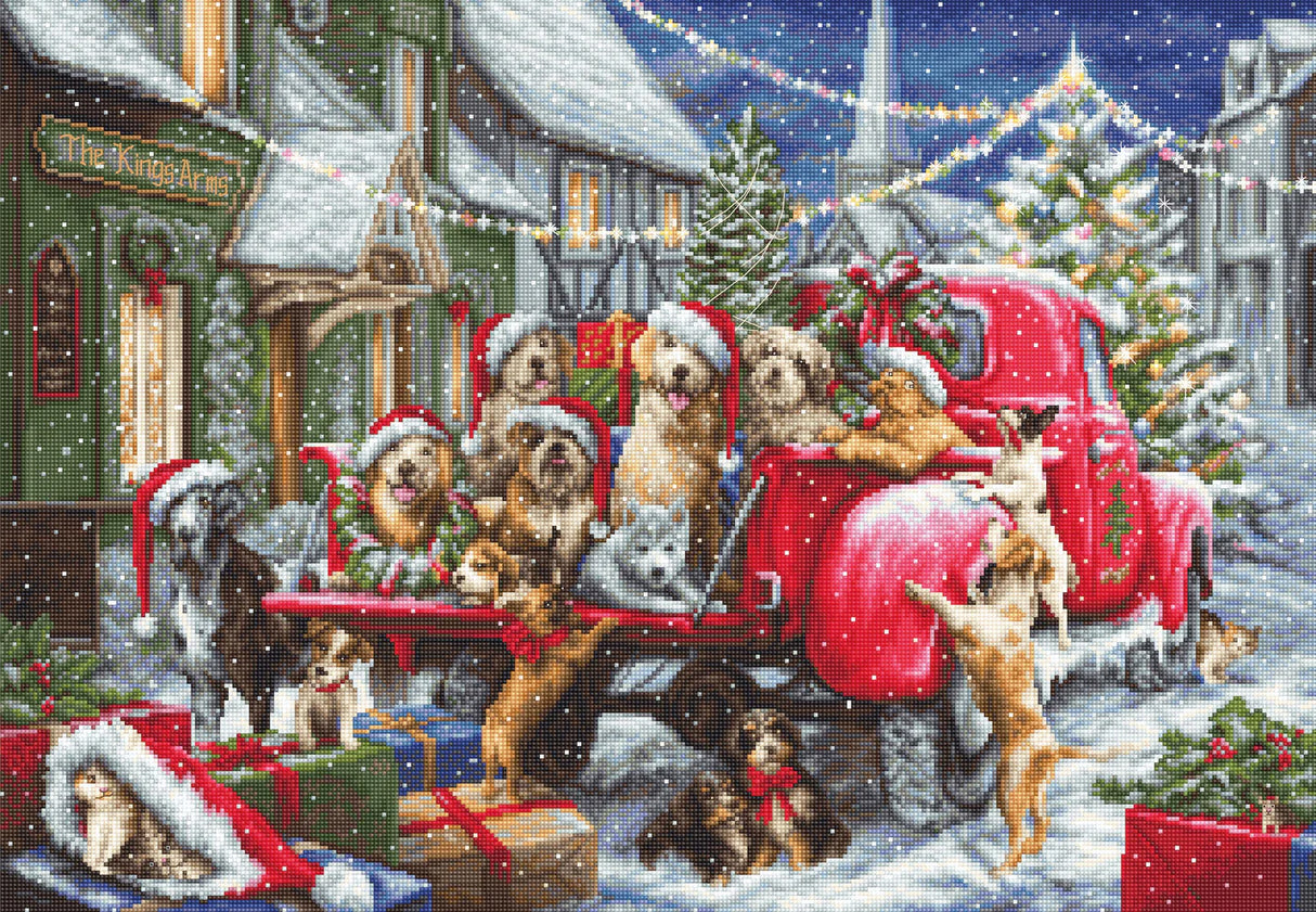 Cross Stitch Kit - Puppy Christmas B2414 by Luca-S GOLD