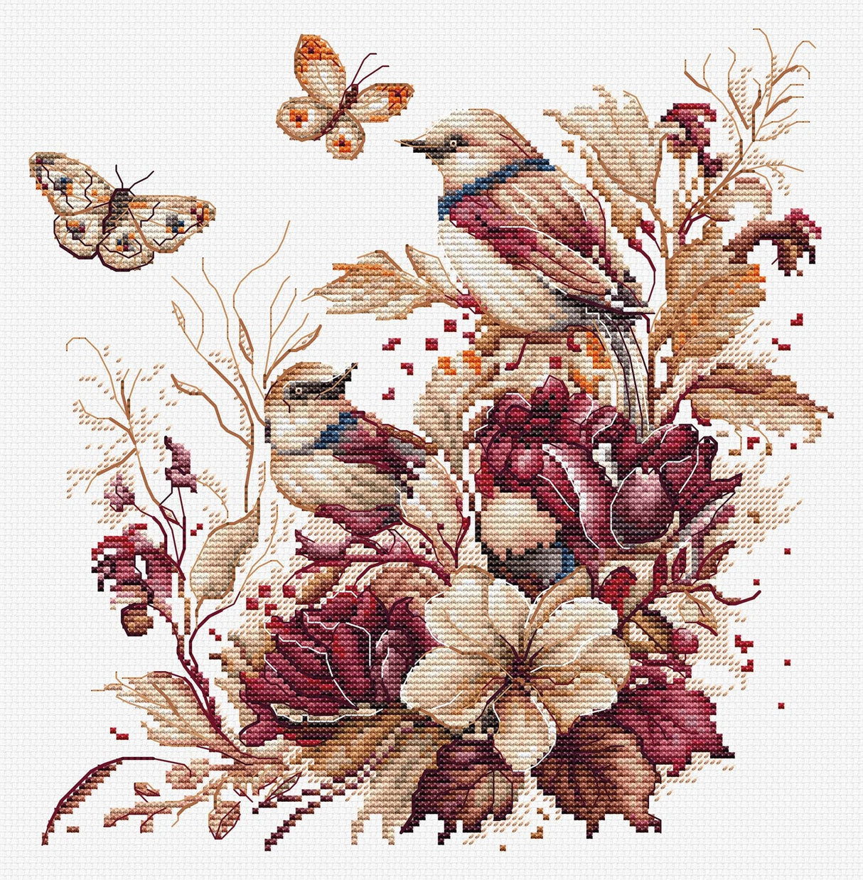 Cross Stitch Kit - The Birds-Autumn - B2419 Luca-S