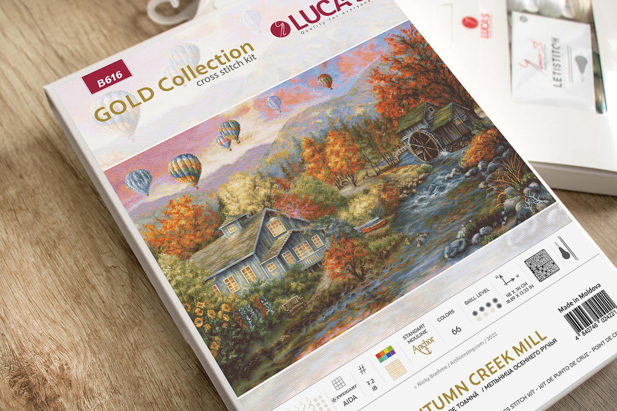 B616 Autumn Creek Mill - Luca-S Gold - Kit de Punto de Cruz