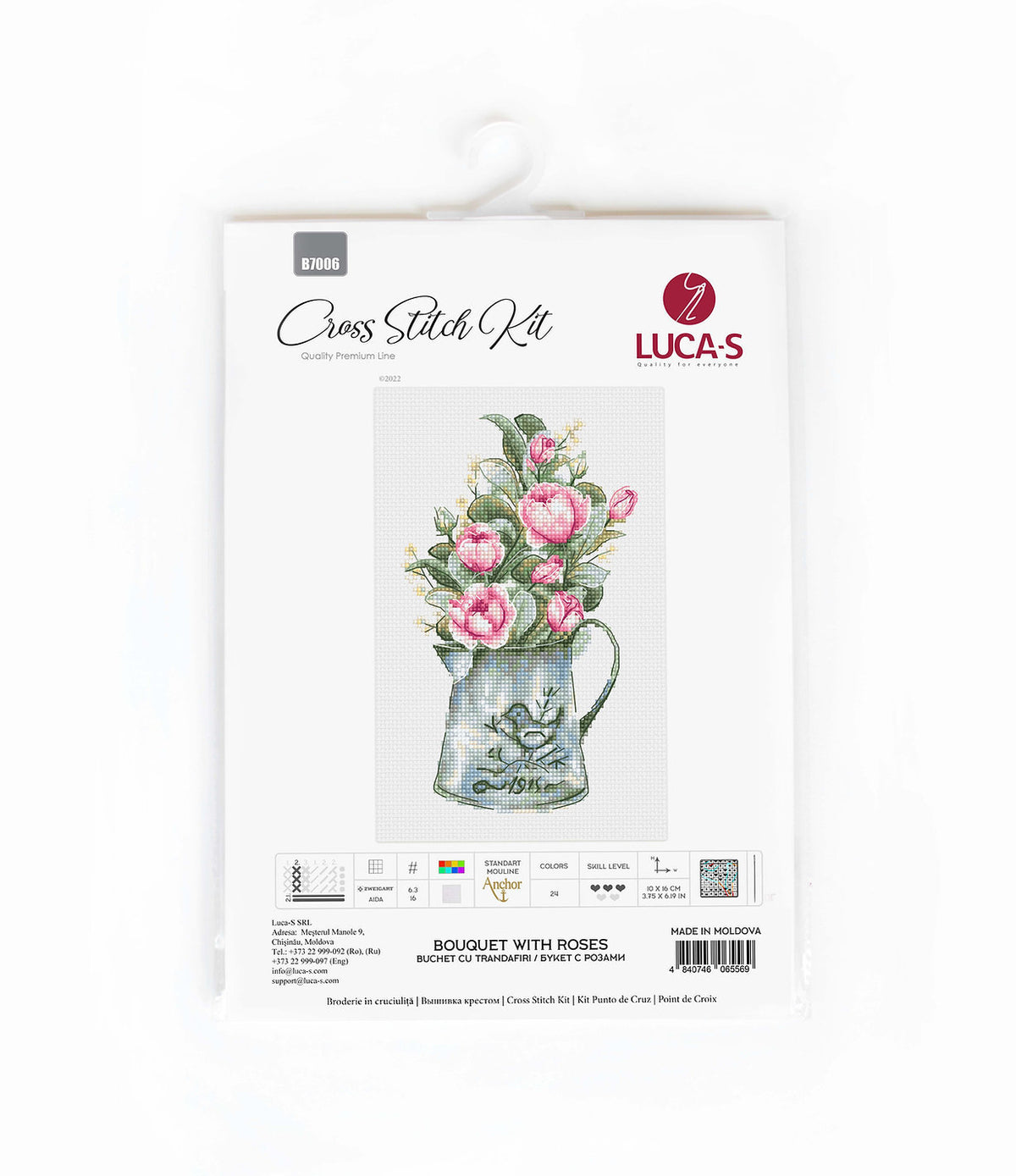 Cross Stitch Kit Bouquet of Roses - B7006 Luca-S