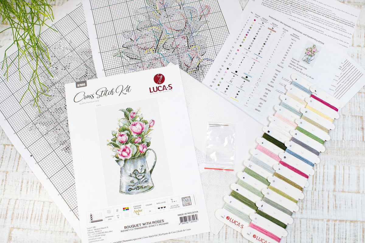 Cross Stitch Kit Bouquet of Roses - B7006 Luca-S