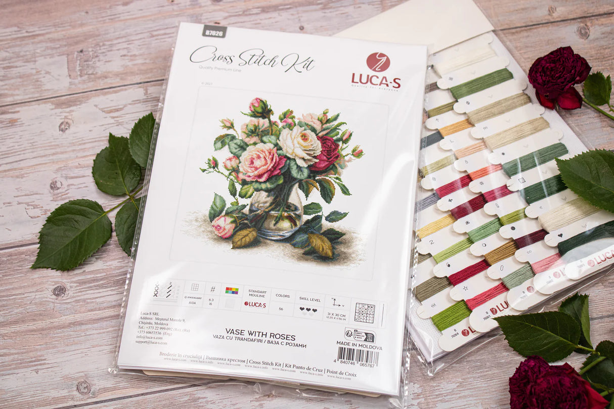 Cross Stitch Kit - Vase with Roses - B7026 Luca-S
