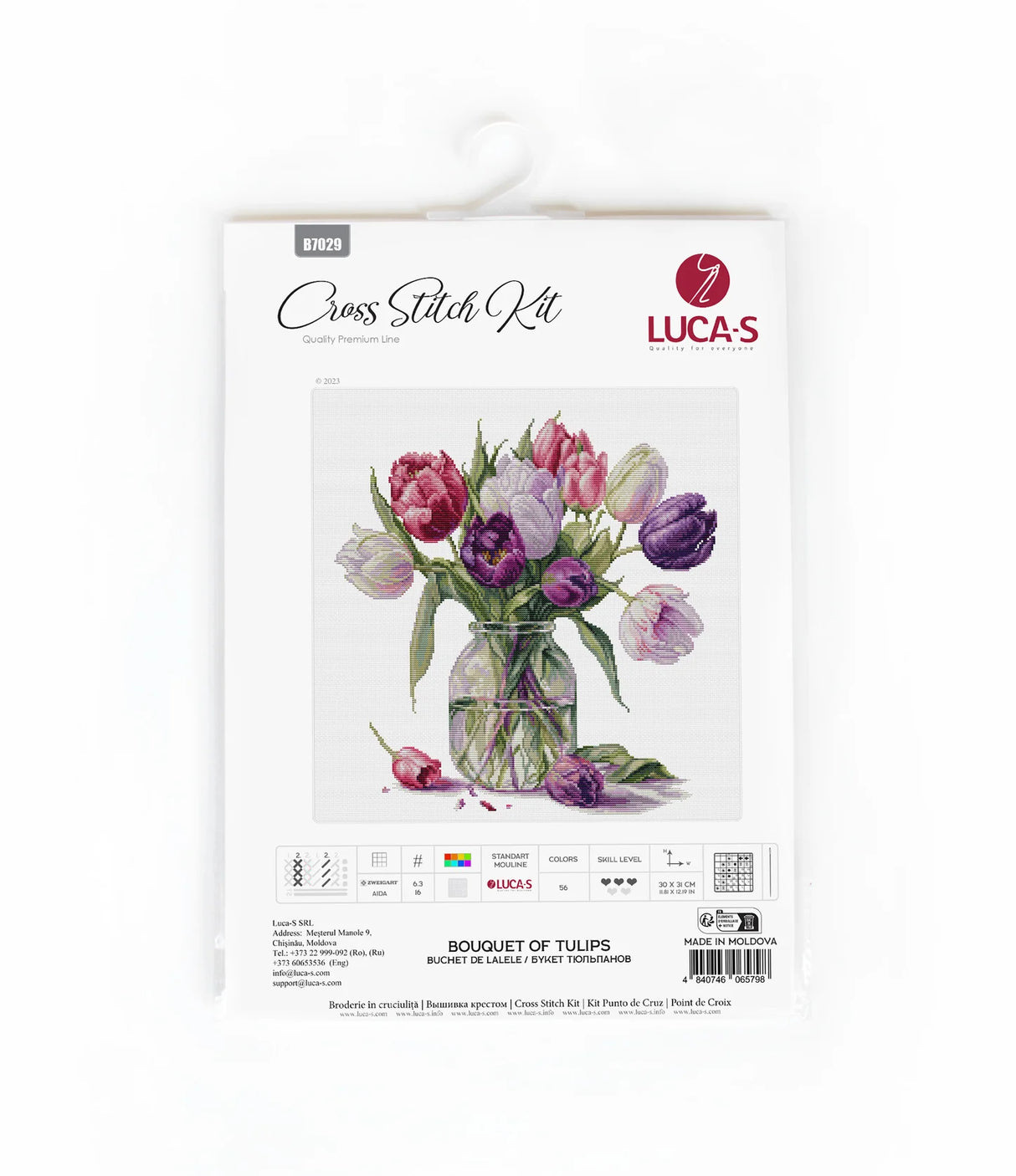 Kit de point de croix - Bouquet de tulipes - B7029 Luca-S