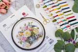 Kit de Punto de Cruz - "Vase with Roses and Birds" de Luca-S, B7038