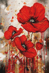 Kit de Punto de Cruz Luca-S - "The Vibration of Poppies" (B7044)