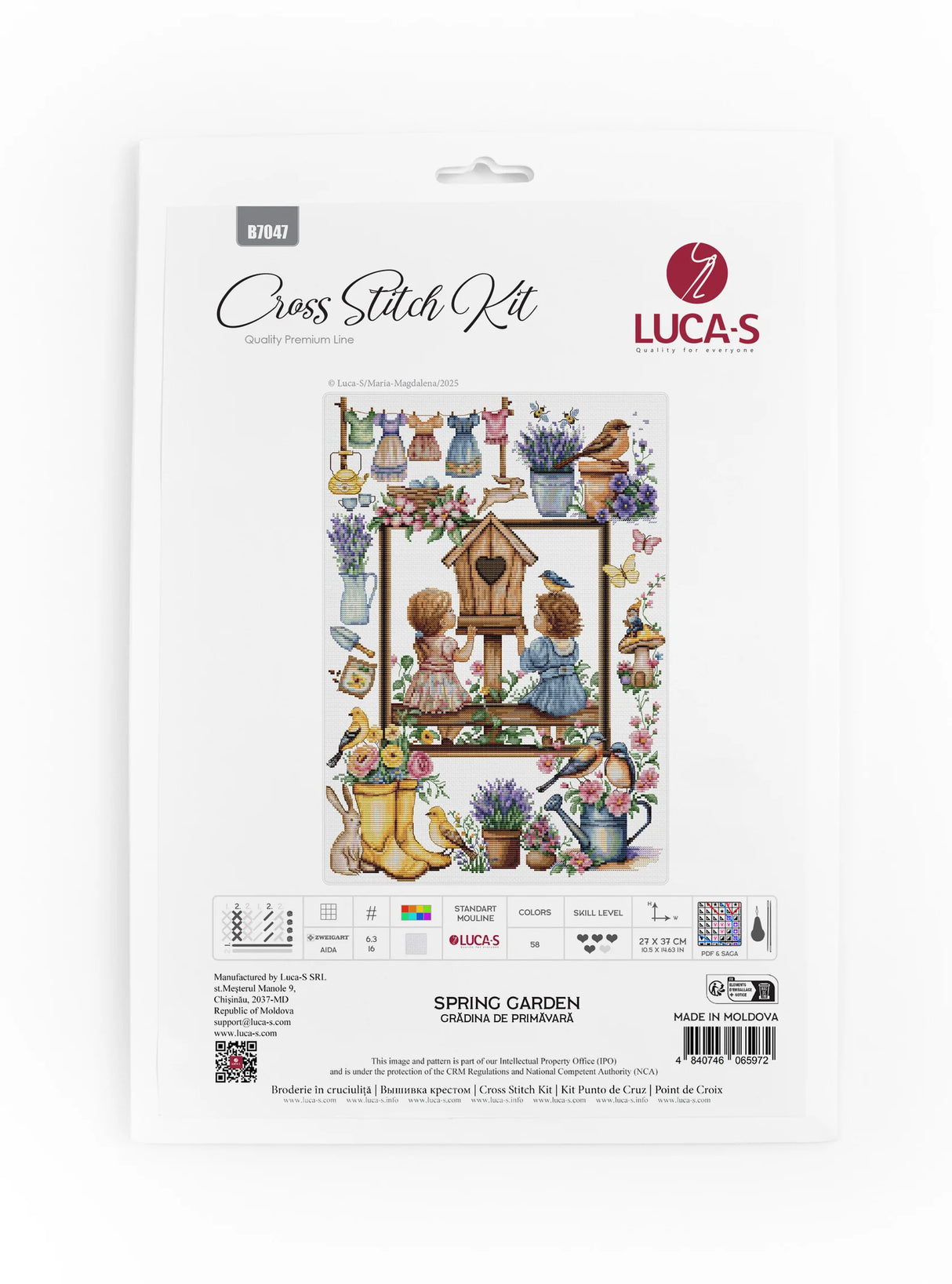 Luca-S Cross Stitch Kit – Spring Garden (B7047)