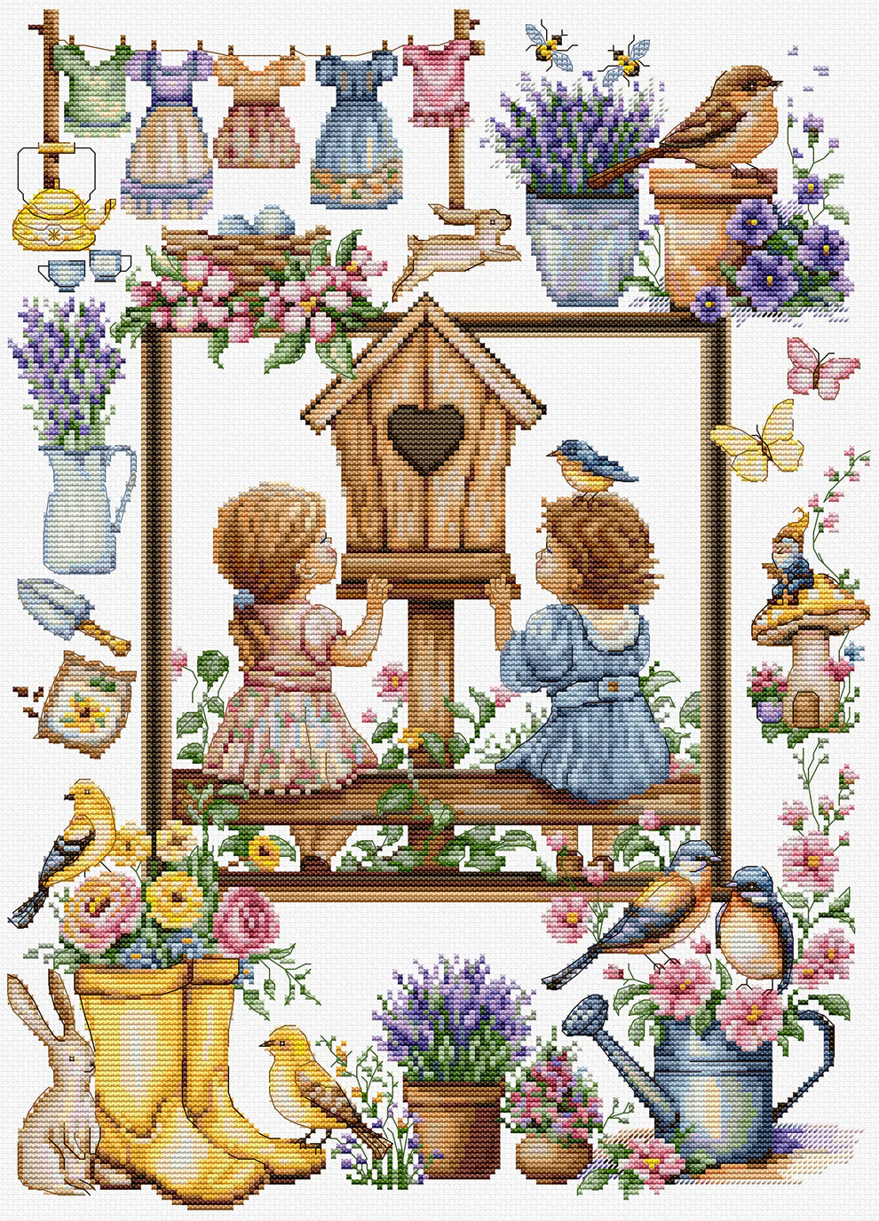 Luca-S Cross Stitch Kit – Spring Garden (B7047)