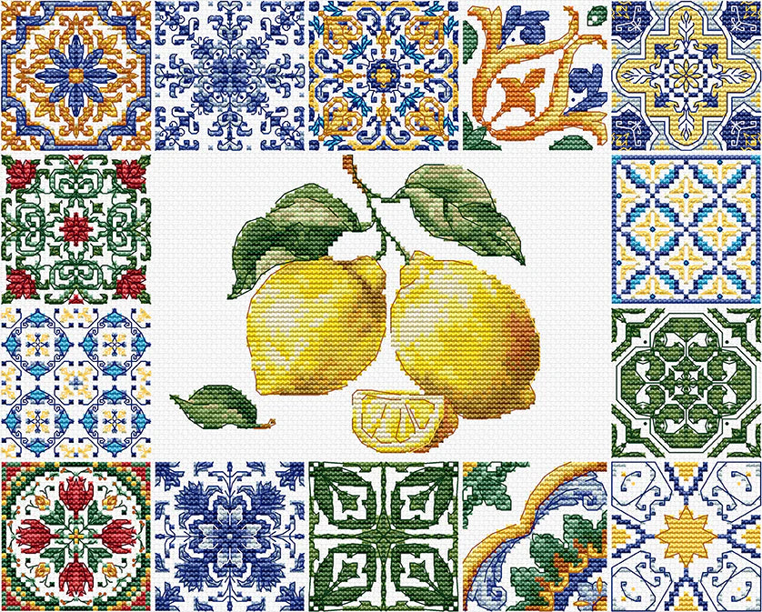 Kit de punto de cruz Luca-S - Lemon Essence of the Mediterranean (B7049)