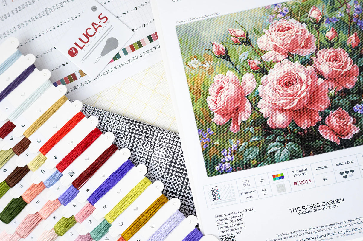 Cross Stitch Kit "The Rose Garden" – Luca-S GOLD B717