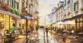 Kit punto de cruz Luca-S GOLD Night Time Café B729 escena de café nocturno bordado