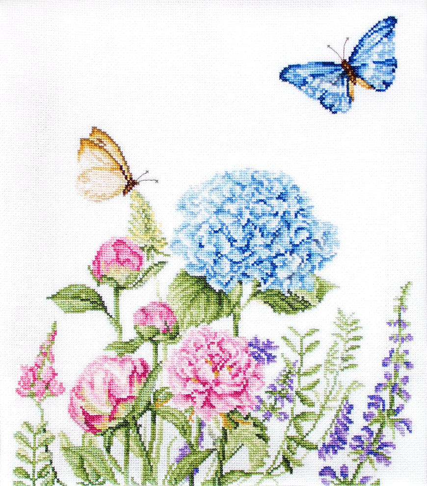 BA2360 Flores de verano y mariposas - Kit de Punto de Cruz Luca-S