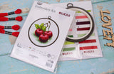 Cross Stitch Kit with Hoop Included - Luca-S Cherry Design, BC103