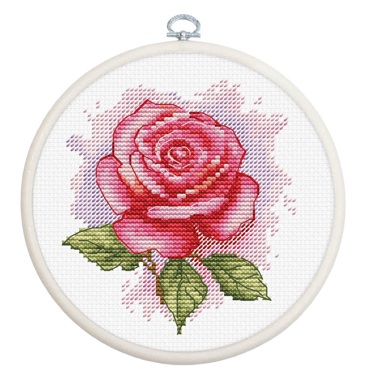 Luca-S Cross Stitch Kit with Hoop Included - "Aroma de Rosa", BC105