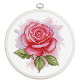Luca-S Cross Stitch Kit with Hoop Included - "Aroma de Rosa", BC105