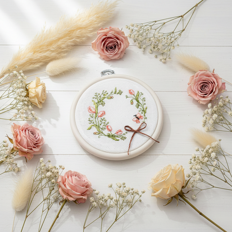 Kit punto de cruz Luca-S BC109 Spring Hum con bastidor