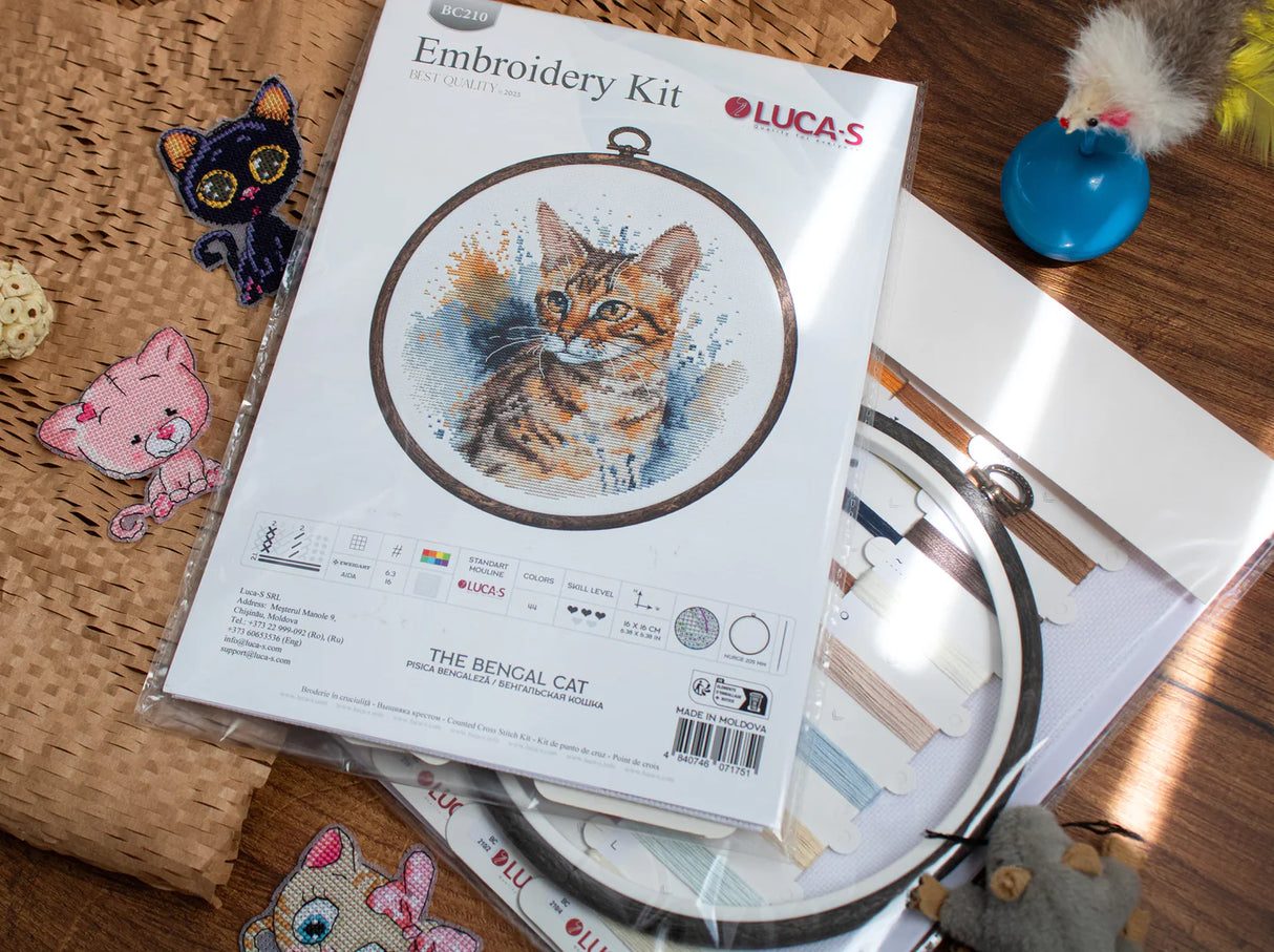 Cross Stitch Kit - The Bengal Cat - BC210 Luca-S