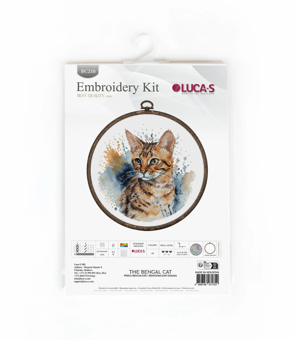 Cross Stitch Kit - The Bengal Cat - BC210 Luca-S