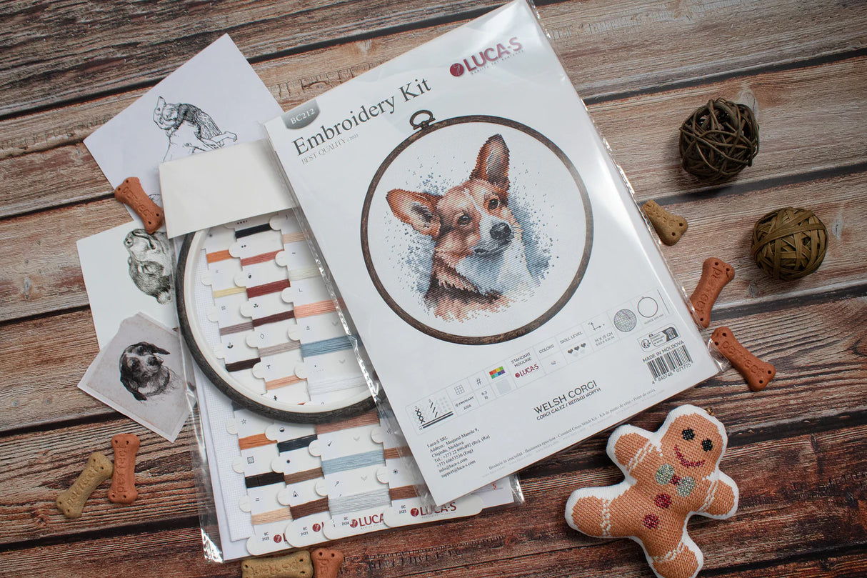 Cross Stitch Kit - Welsh Corgis - BC212 Luca-S