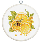 Luca-S Cross Stitch Kit with Hoop Included - "Lemon Juice", BC234