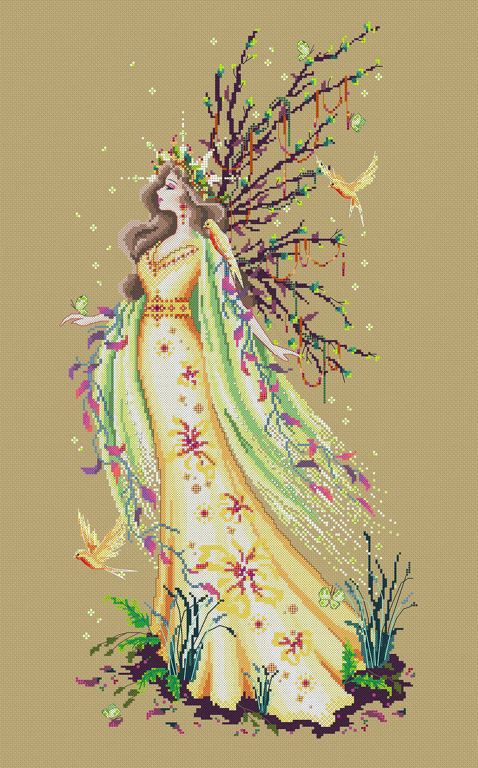 Gaia, the Earth Goddess - Bella Filipina - Esquema punto de cruz BF017