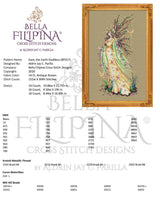 Gaia, the Earth Goddess - Bella Filipina - Cross stitch chart BF017