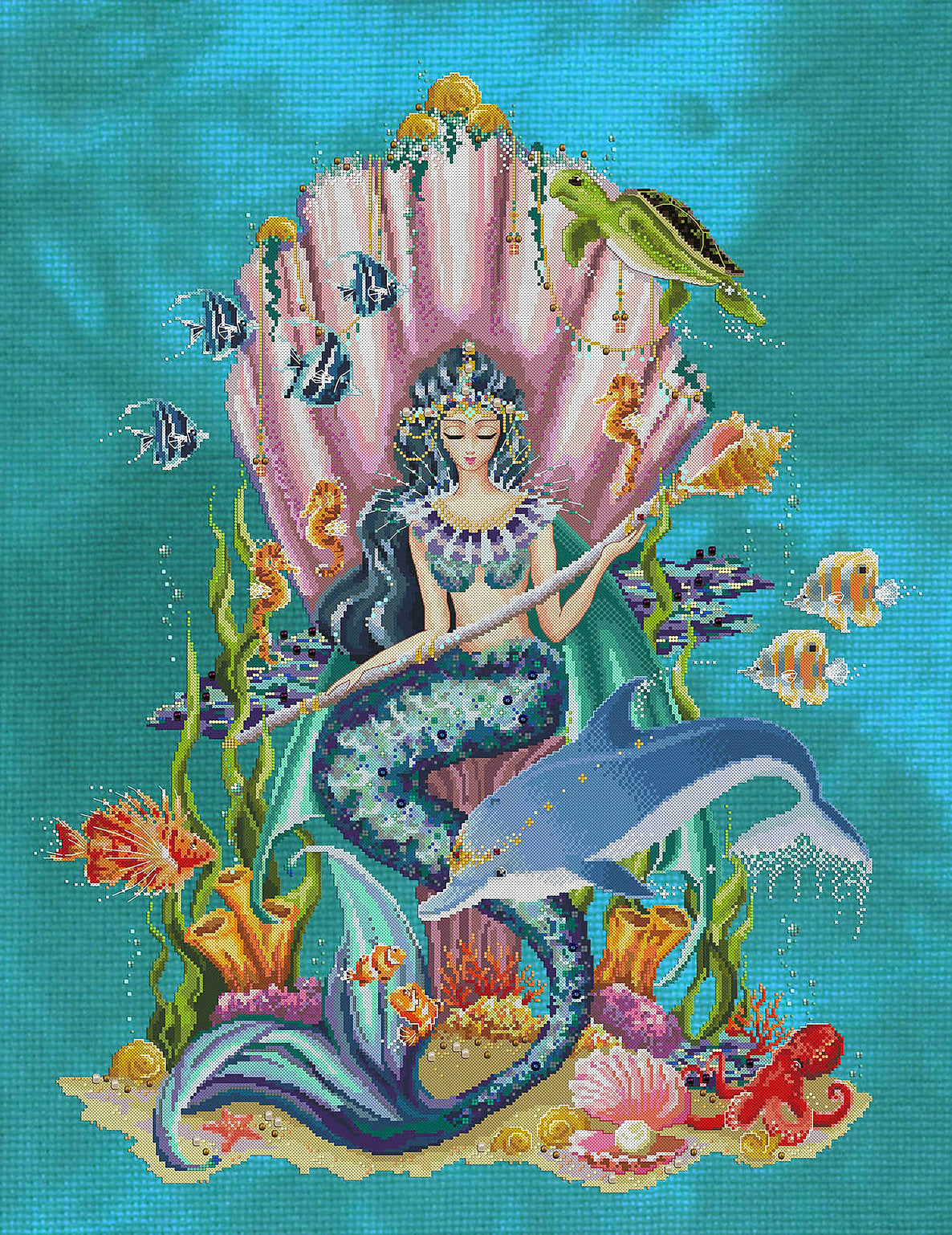 Amphitrite, Queen Goddess of the - Bella Filipina - Cross stitch chart BF018