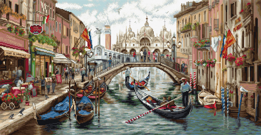 Kit de Punto de Cruz Venecia Luca-S Gold - BU5003