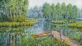 Birches at the edge of the lake - BU5012 Luca-S - Cross Stitch Kit