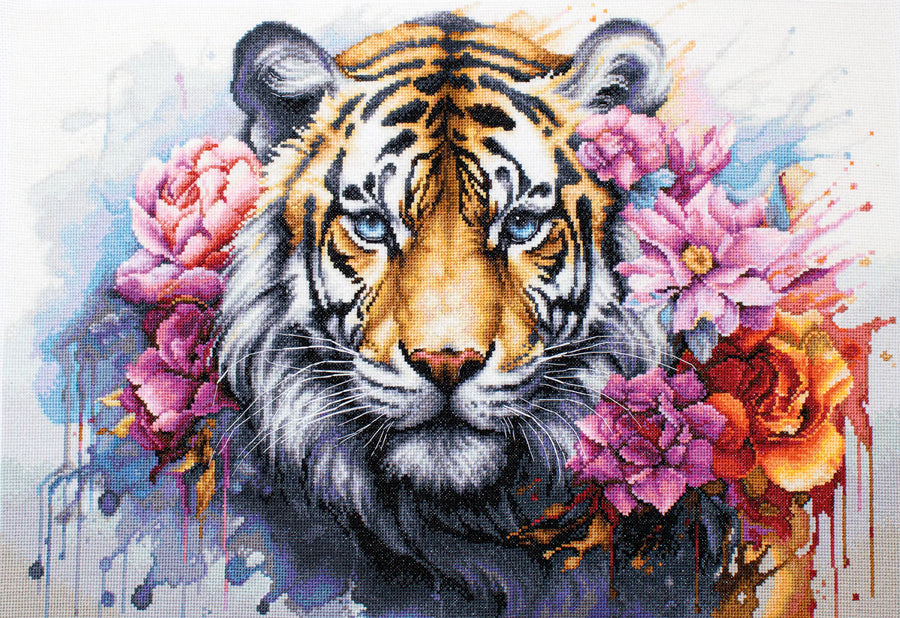 Kit de Punto de Cruz Animales Vida Salvaje del Depredador Tigre BU5033 Luca-S