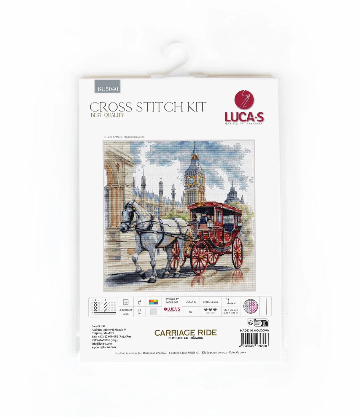 Kit de Punto de Cruz - Carriage Ride - BU5040 Luca-S