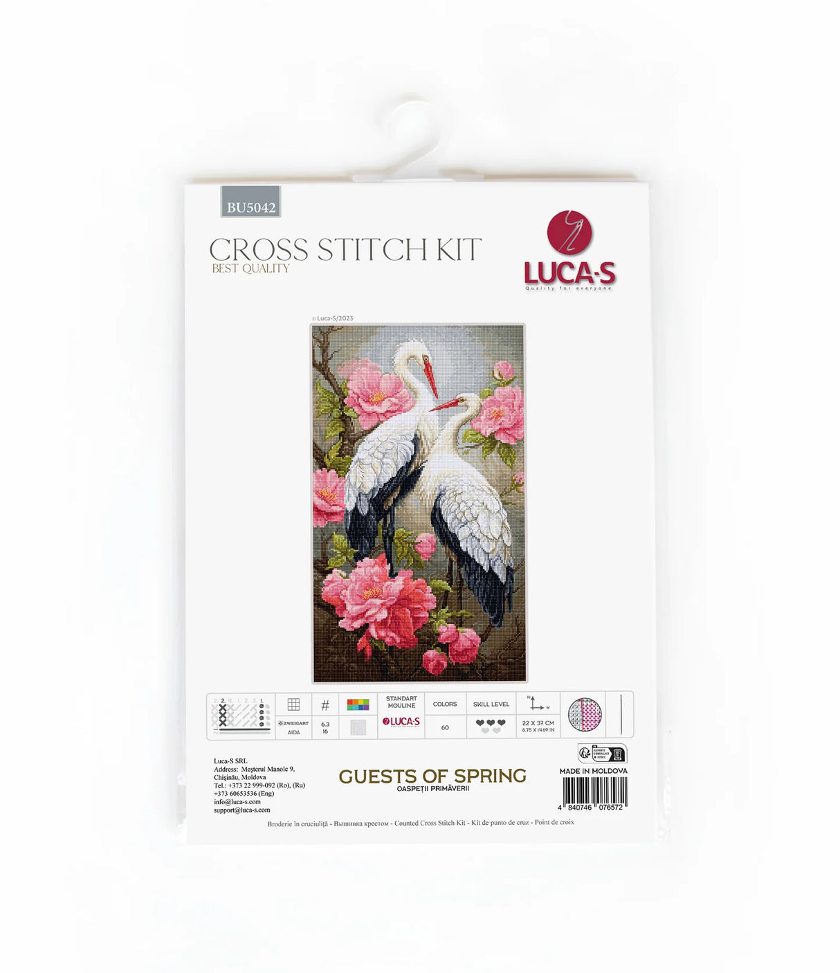 Luca-S Cross Stitch Kit 'Guests of Spring', Model BU5042