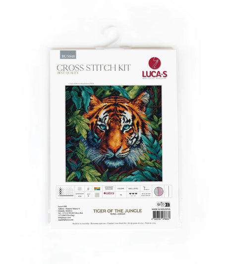 Luca-S Cross Stitch Kit - Tiger of the Jungle, BU5048