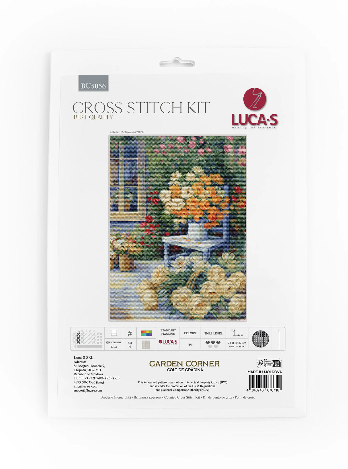Luca-S cross stitch kit - Corner of the Garden, BU5056