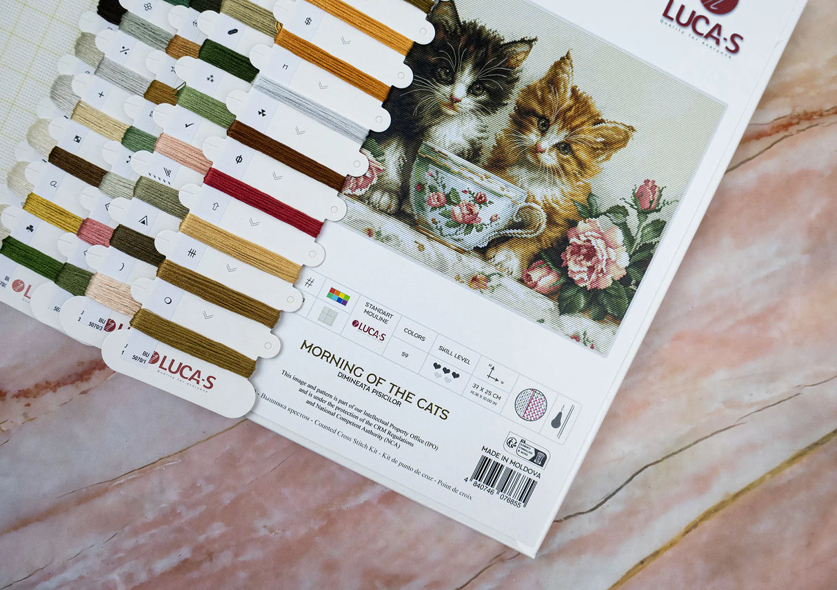 Kit de Punto de Cruz Contado - Morning of the Cats, BU5070