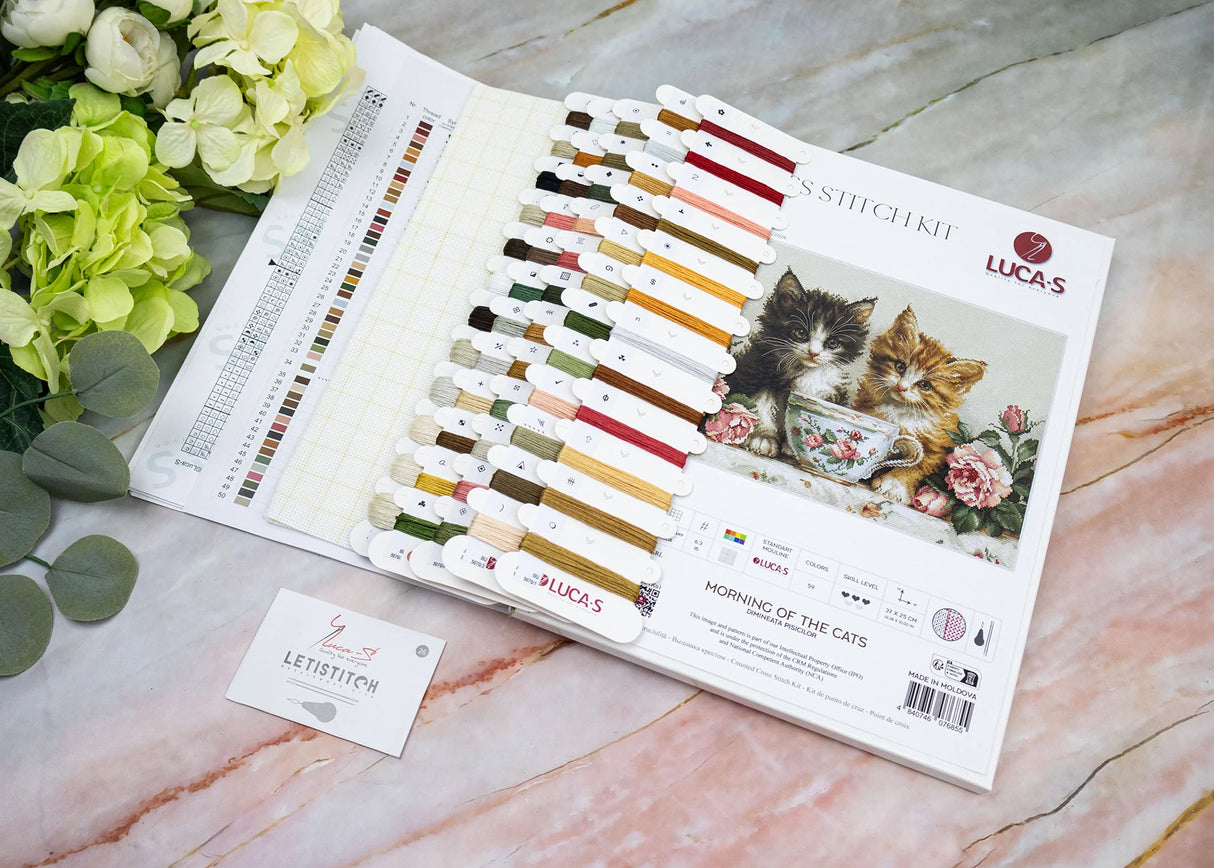 Kit de Punto de Cruz Contado - Morning of the Cats, BU5070