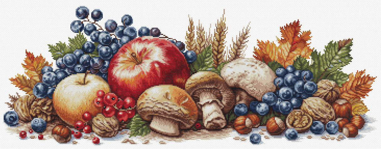 Luca-S GOLD Cross Stitch Kit - Autumn Harvest, BU5071