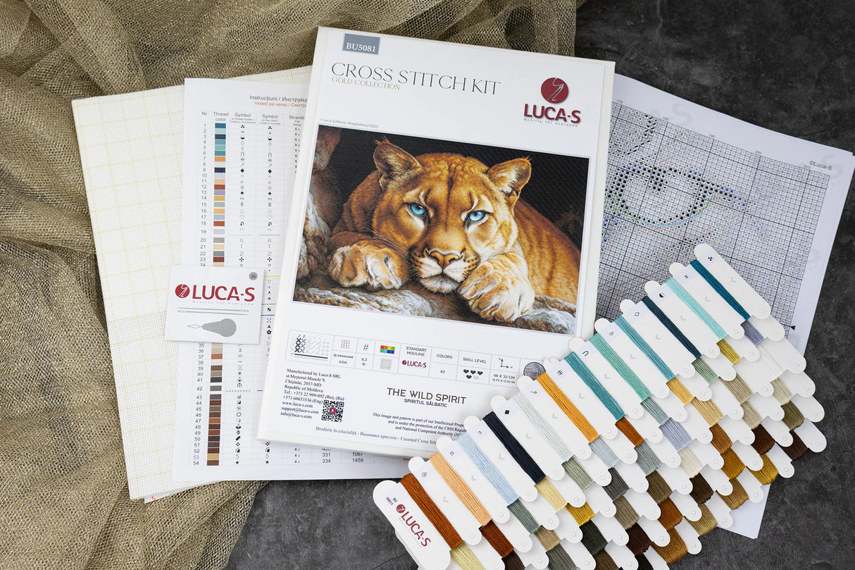 Cross Stitch Kit "The Wild Spirit" – Luca-S GOLD BU5081