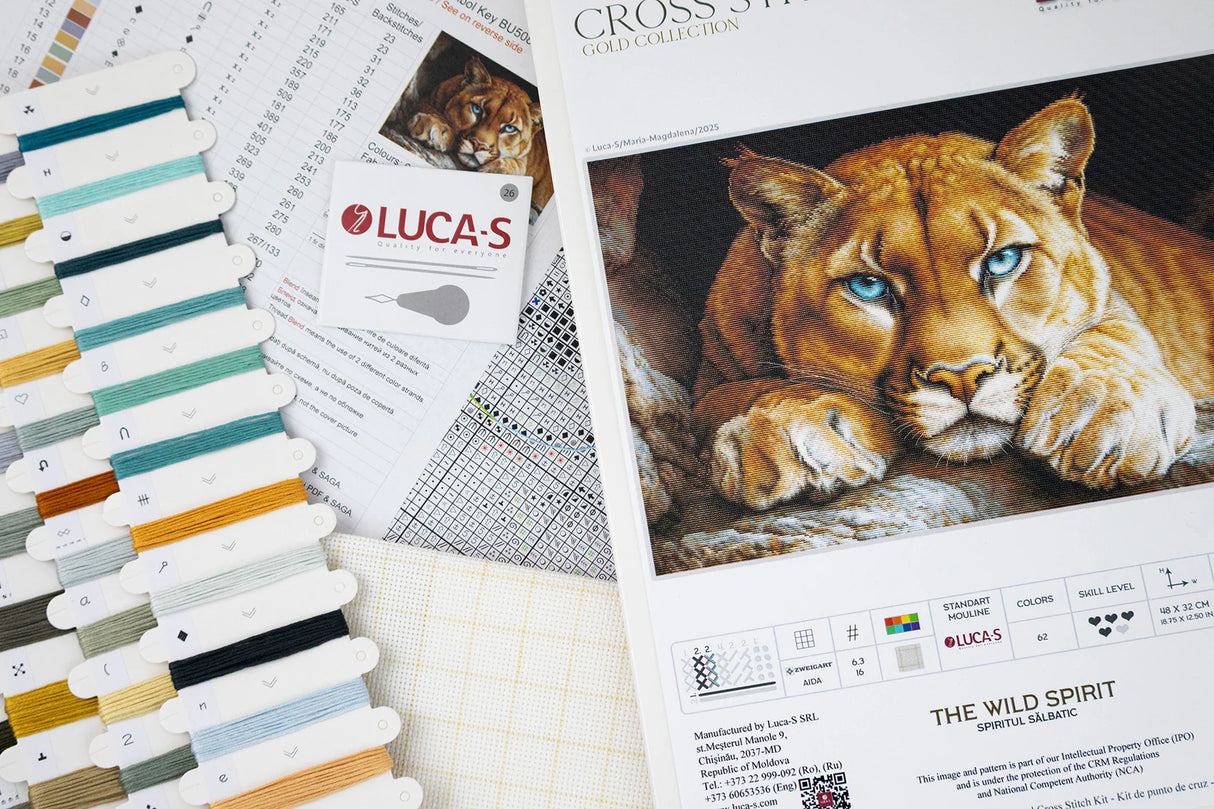 Cross Stitch Kit "The Wild Spirit" – Luca-S GOLD BU5081