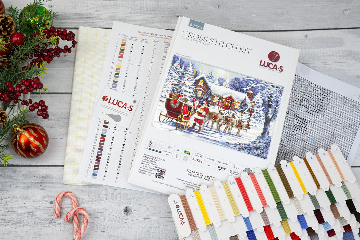 Cross Stitch Kit "Santa's Visit" – Luca-S BU5084