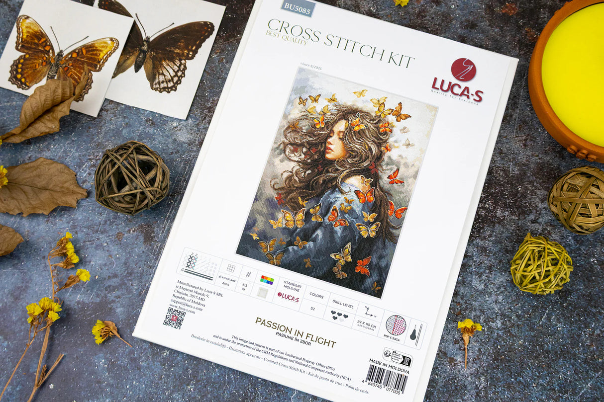Kit de Punto de Cruz "Pasión en Vuelo" – Luca-S BU5085