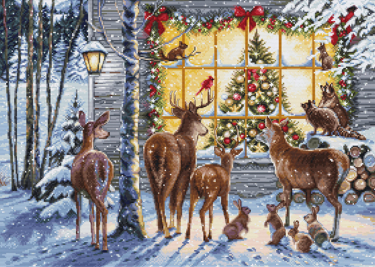 Cross Stitch Kit "Curious Neighbors" – Luca-S GOLD BU5086