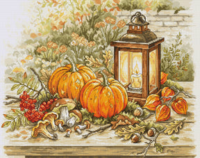 Kit de punto de cruz Luca-S BU5114 Autumn by Lantern Light