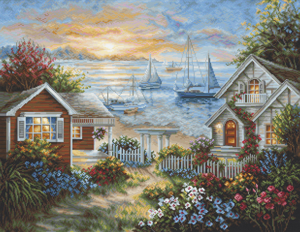 Luca-S Gold Cross Stitch Kit - Tranquil Seafront B619