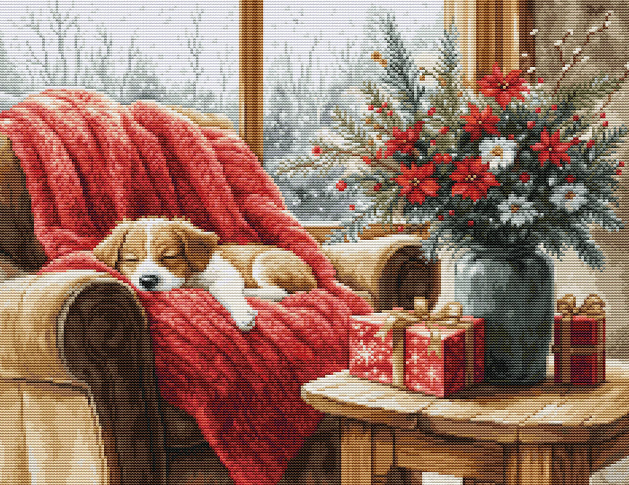 Kit de Punto de Cruz Luca-S GOLD Christmas Moment B711