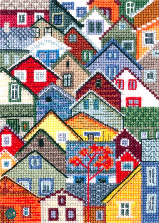 C335 Houses - RTO - Cross stitch kit