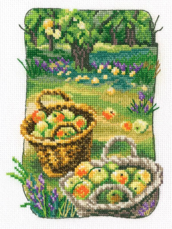 Kit de Punto de Cruz RTO Manzanas. El viejo jardín de la abuela – C344