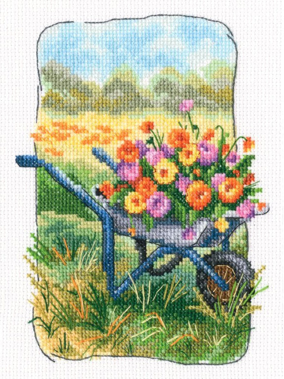 Kit de Punto de Cruz RTO Flores. El viejo jardín de la abuela – C347