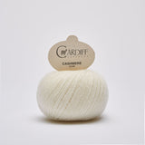 Cardiff Cashmere Small – ovillo de lana fina 100% cachemira 25 g, 170 m, ideal para tejer jerséis, chales y encajes delicados, color disponible en colección de 16 tonos.