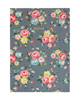 Cath Kidston Slate Gray Floral Notebook 8528 - Ohh Deer